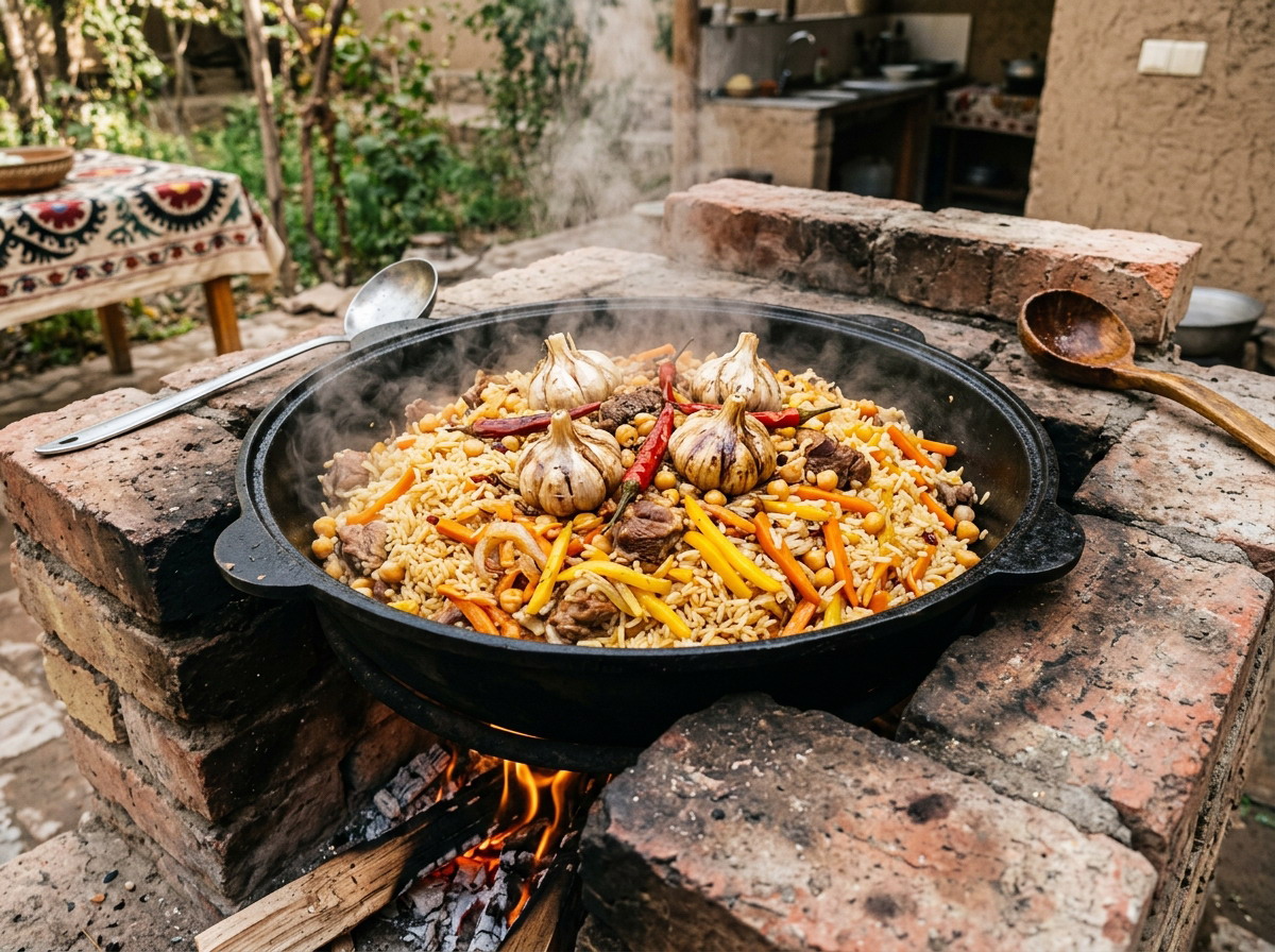 Плов в казане на барбекю: почему в тонкой посуде мясо сгорит, а рис склеится Плов в казане на барбекю: почему в тонкой посуде мясо сгорит, а рис склеится