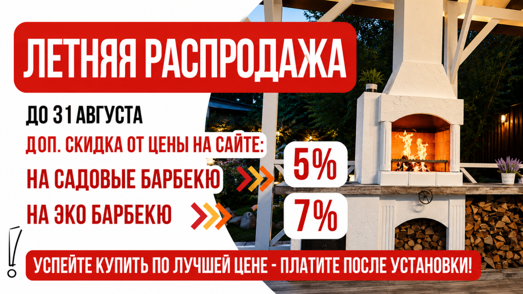 бесплатная доставка и установка печей-барбекю
